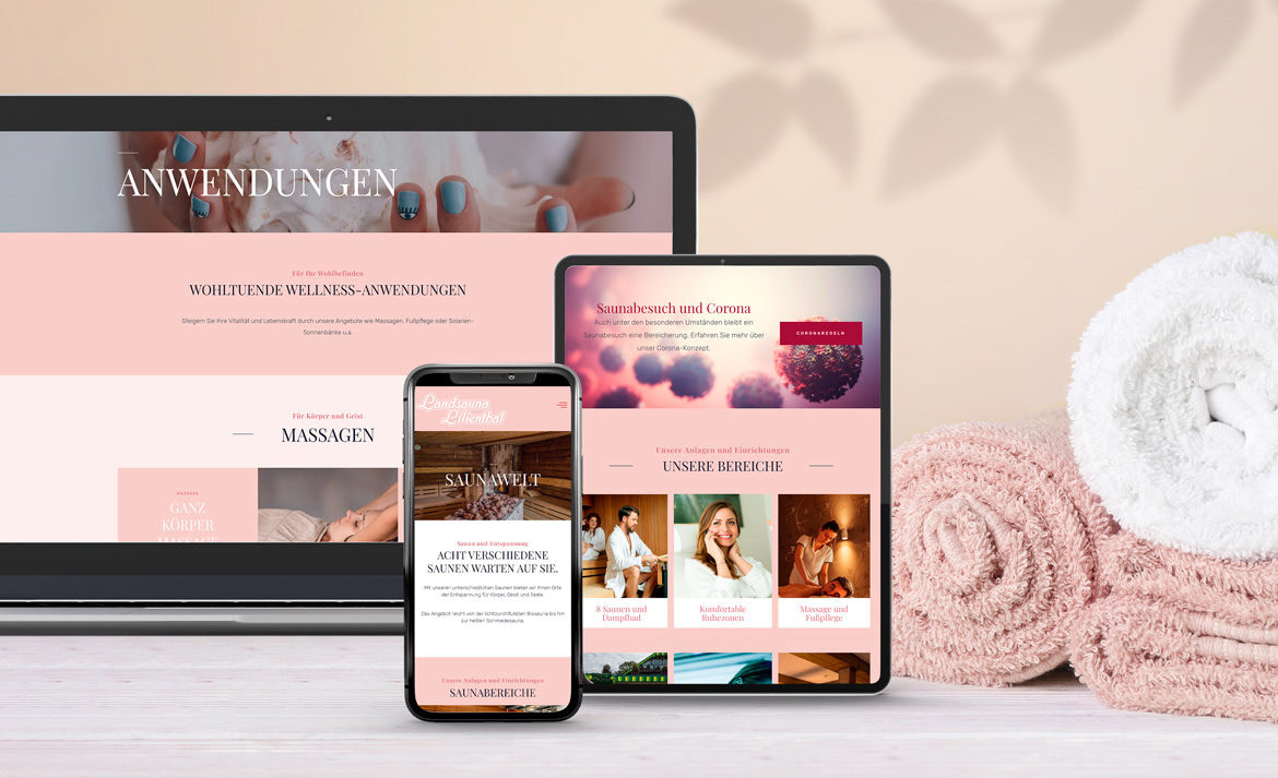 Landsauna Lilienthal Responsive Website