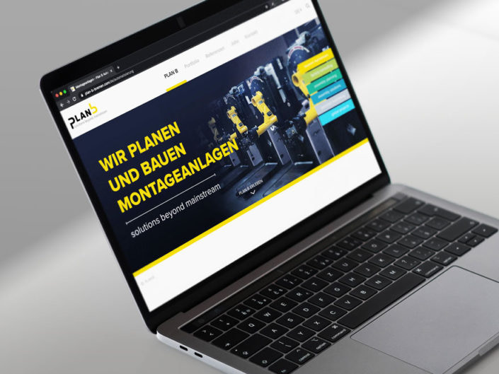 Screenshot full responsive Webdesign plan b - Design von Brunnee Marketing- und Werbeagentur Bremen